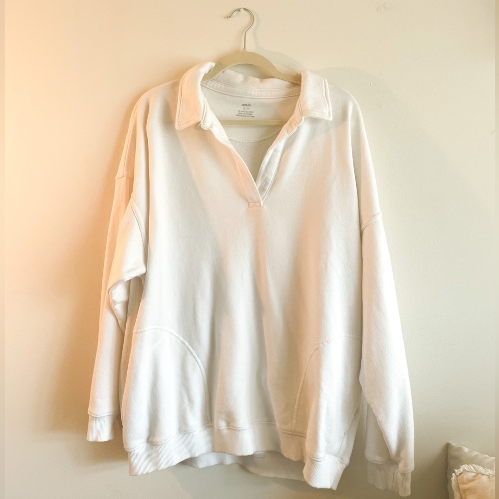 Aerie Oversized Collared Hoodie